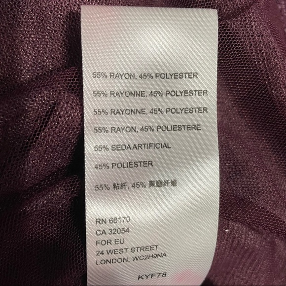 Kyra purple sequin sheer long sleeve top small - Picture 7 of 7